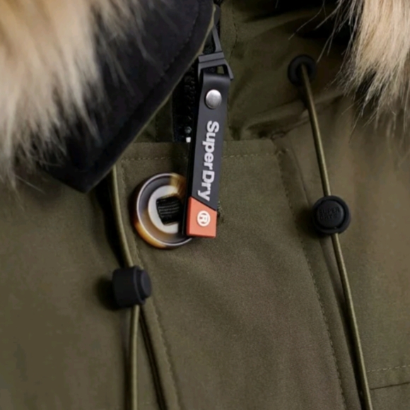 Superdry Rookie Down Parka Jacket Green Men's Small - Picture 4 of 10